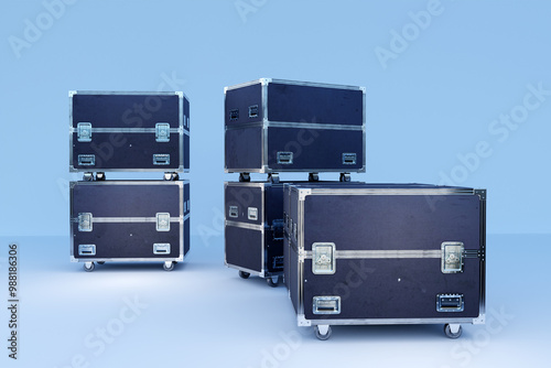 фотографія Shockproof cases with musical equipment