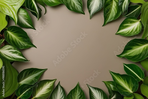 Isolated Unique Oxalis Plant Leaves on Modern Background for Decorative Floral Display