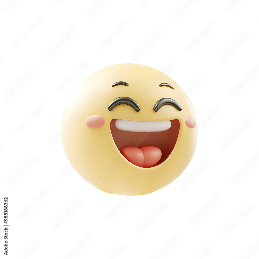 Fototapeta premium 3d smiley face emoji