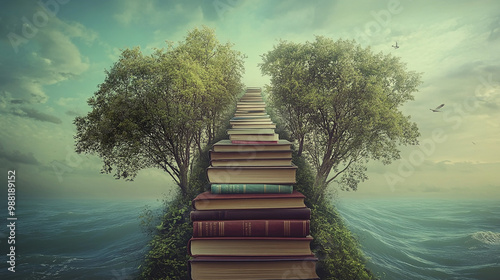Plakat w ramie Bridging the gap between knowledge and wisdom