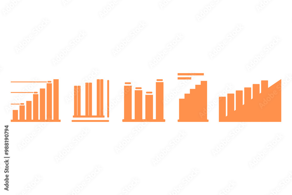 Graphic report illustration design set Graphic report illustration design set