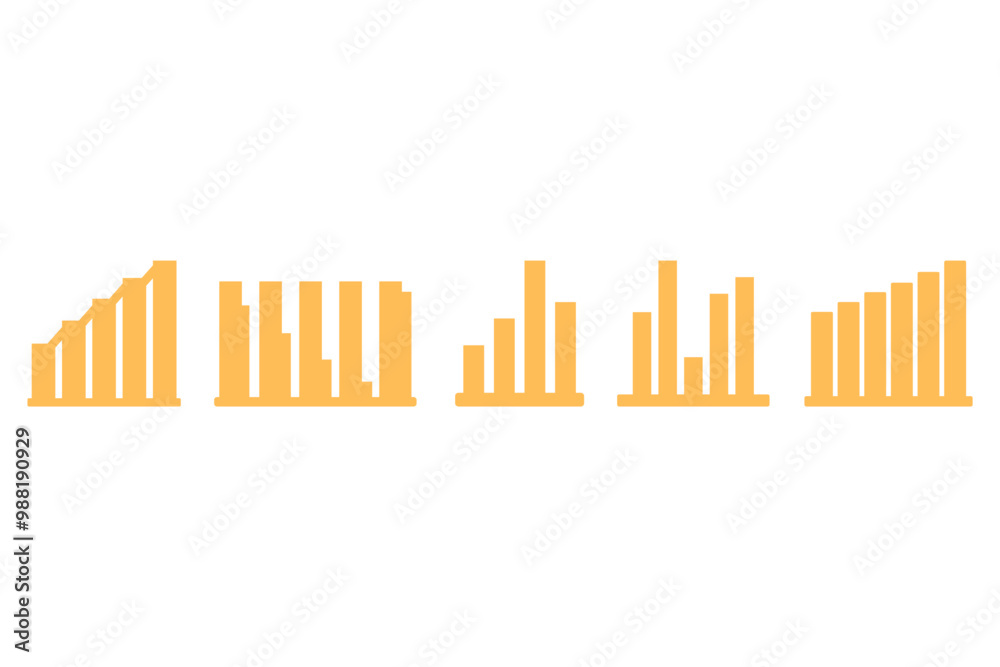 Graphic report illustration design set Graphic report illustration design set