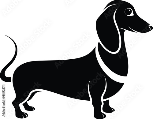 Dachshund Silhouette: Playful and Iconic Sausage Dog