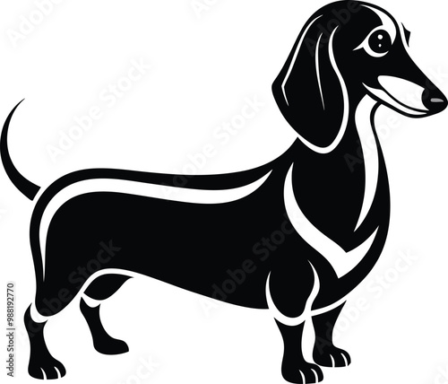 Dachshund Silhouette: Playful and Iconic Sausage Dog