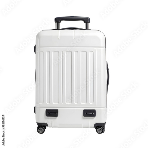 Travel suitcase isolated on a transparent background.
