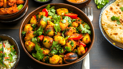 Aloo Gobi Indian Meal with Sides