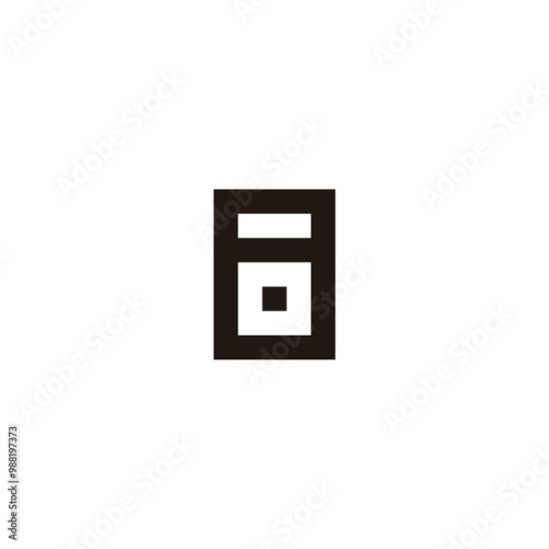 Number 8 square geometric symbol simple logo vector