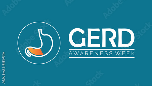 GERD Awareness week is observed every year on November. Medical Healthcare Awareness concept. background, placard, banner template Vector illustration design.