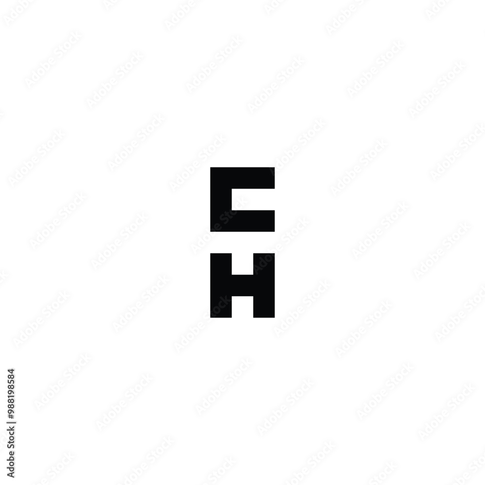 Letter c T H square geometric symbol simple logo vector Letter c T H square geometric symbol simple logo vector
