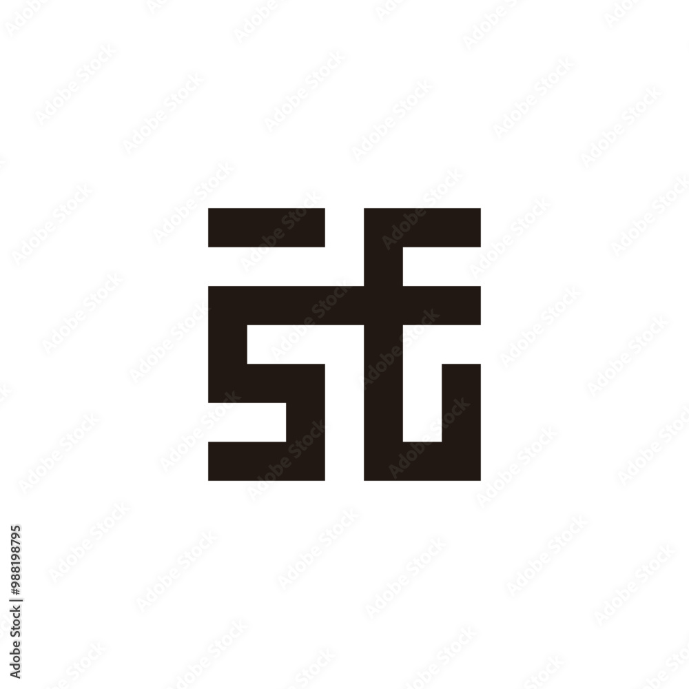 Letter SE square connect geometric symbol simple logo vector Letter SE square connect geometric symbol simple logo vector
