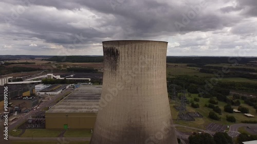 Aerial view the plant producing electrical energy UK 