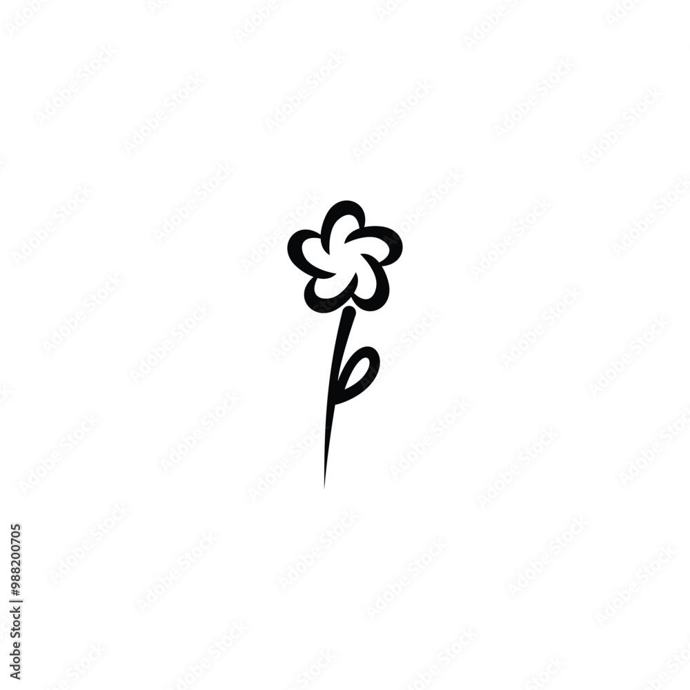 Flower, geometric symbol simple logo vector Flower, geometric symbol simple logo vector