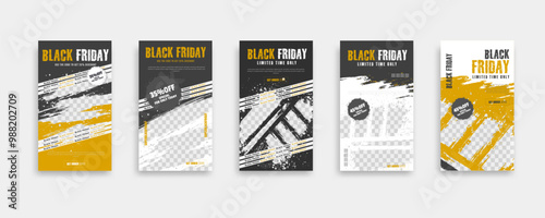 Black friday sale social media post and story design template. Suitable for social media, flyers, banner, and web.