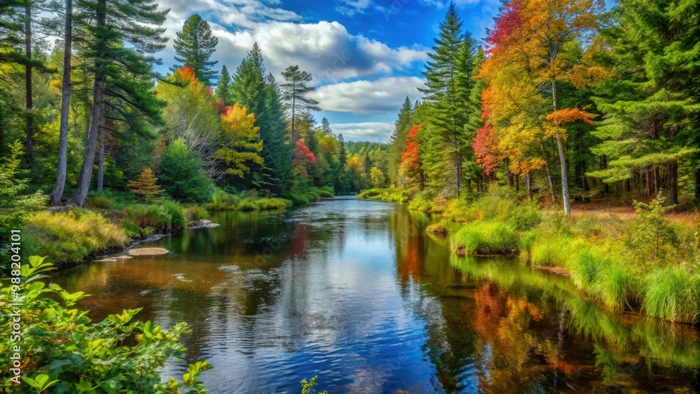 Dense foliage growing near the bank of Twentyfive Mile Stream in Unity Maine, foliage, bank, stream, Twentyfive Mile Stream Dense foliage growing near the bank of Twentyfive Mile Stream in Unity Maine, foliage, bank, stream, Twentyfive Mile Stream