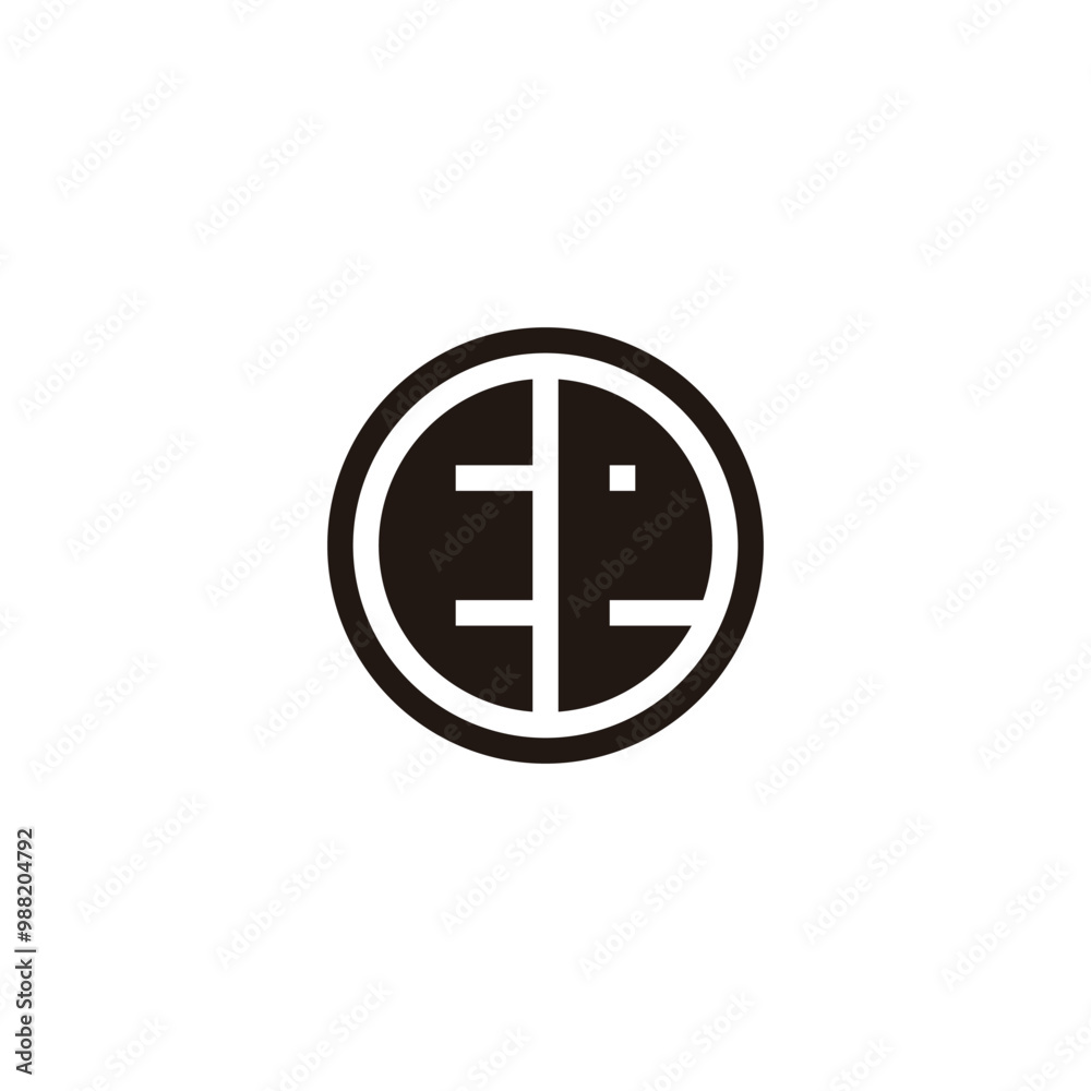 Letter E e circle geometric symbol simple logo vector Letter E e circle geometric symbol simple logo vector