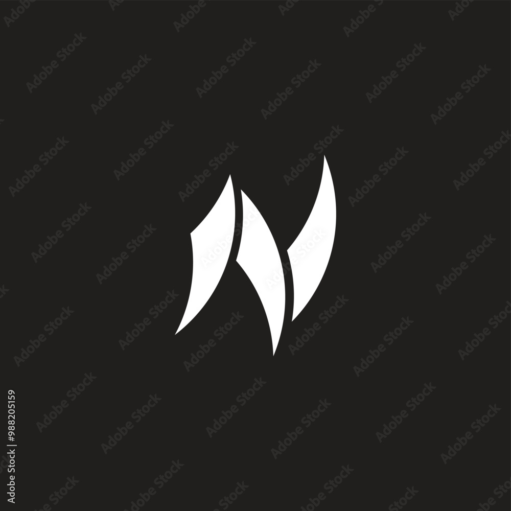 Letter N knifes geometric symbol simple logo vector Letter N knifes geometric symbol simple logo vector