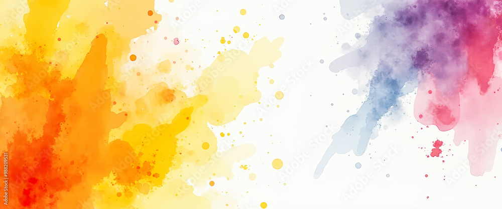 Fototapeta premium Abstract Watercolor Background with Bright Colors