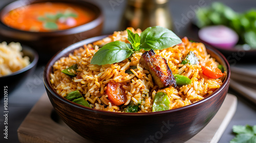 closeup of Aromatic Biryani