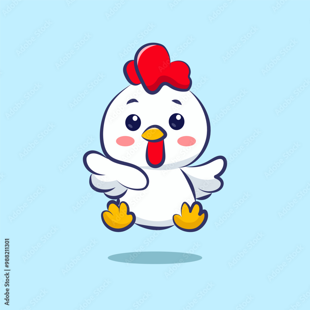 cute cartoon character hatched chicken with a wink vector design cute cartoon character hatched chicken with a wink vector design