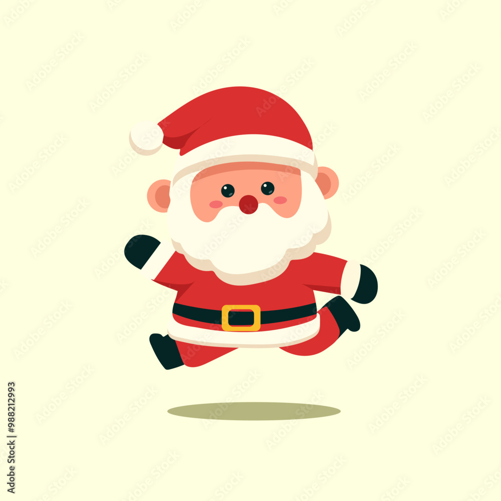 cute cartoon character santaclaus at christmas vector cute cartoon character santaclaus at christmas vector