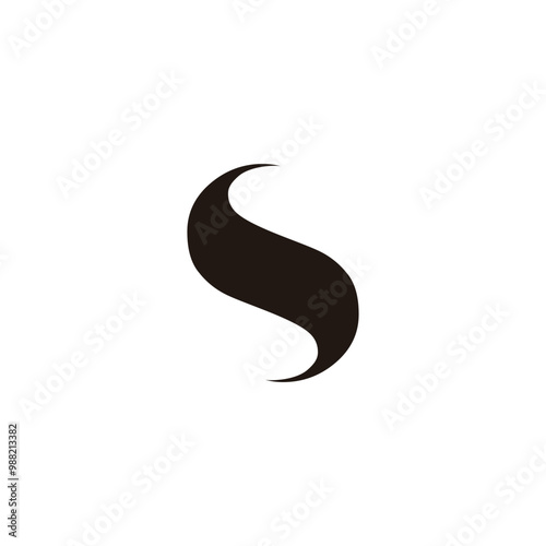 Letter S elegant, curve geometric symbol simple logo vector