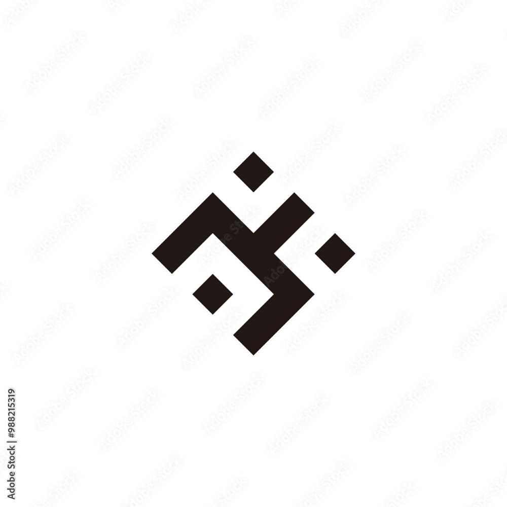 Letter n, v and c squares geometric symbol simple logo vector Letter n, v and c squares geometric symbol simple logo vector