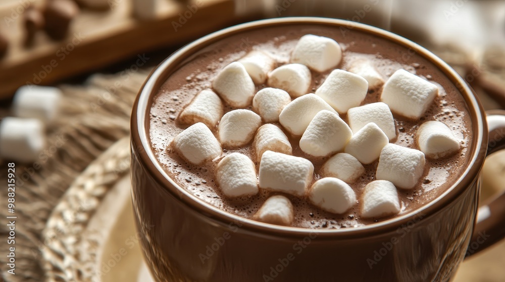 Cozy and Comforting Hot Chocolate with Marshmallows Cozy and Comforting Hot Chocolate with Marshmallows