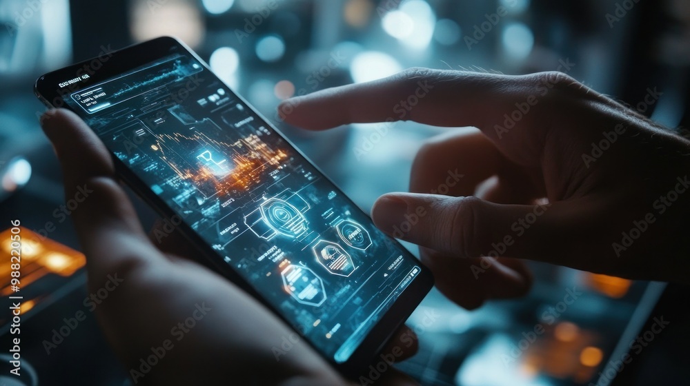 Futuristic Mobile Interface Futuristic Mobile Interface