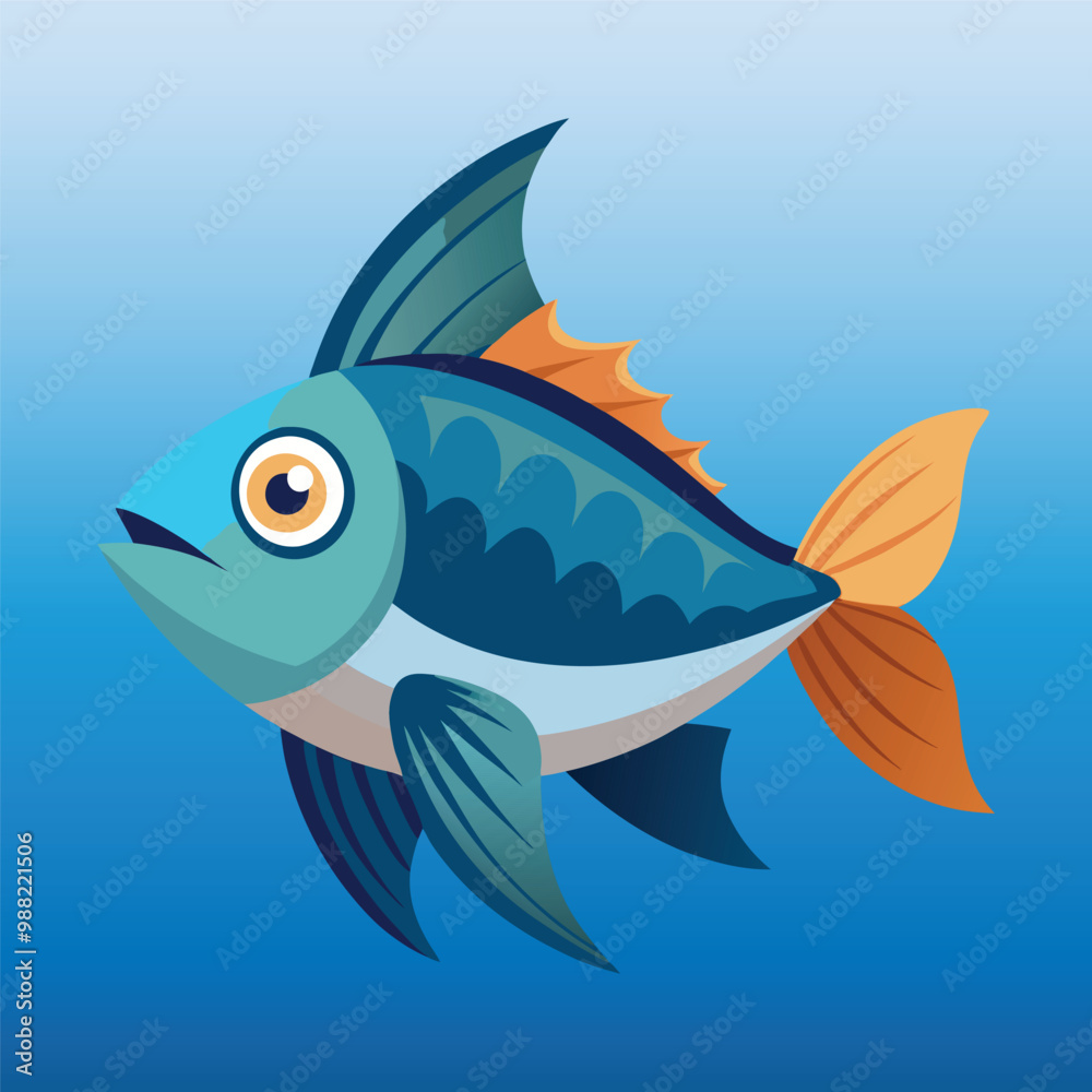 Underwater Elegance: Fish Silhouette Underwater Elegance: Fish Silhouette