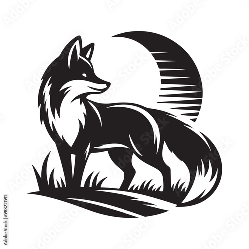 Nature’s Trickster: Fox Silhouette