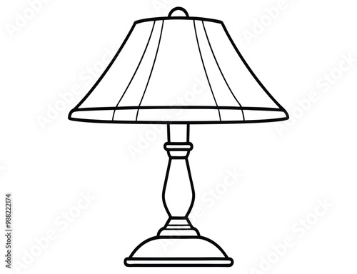 Lamp isolated silhouette vector illustration