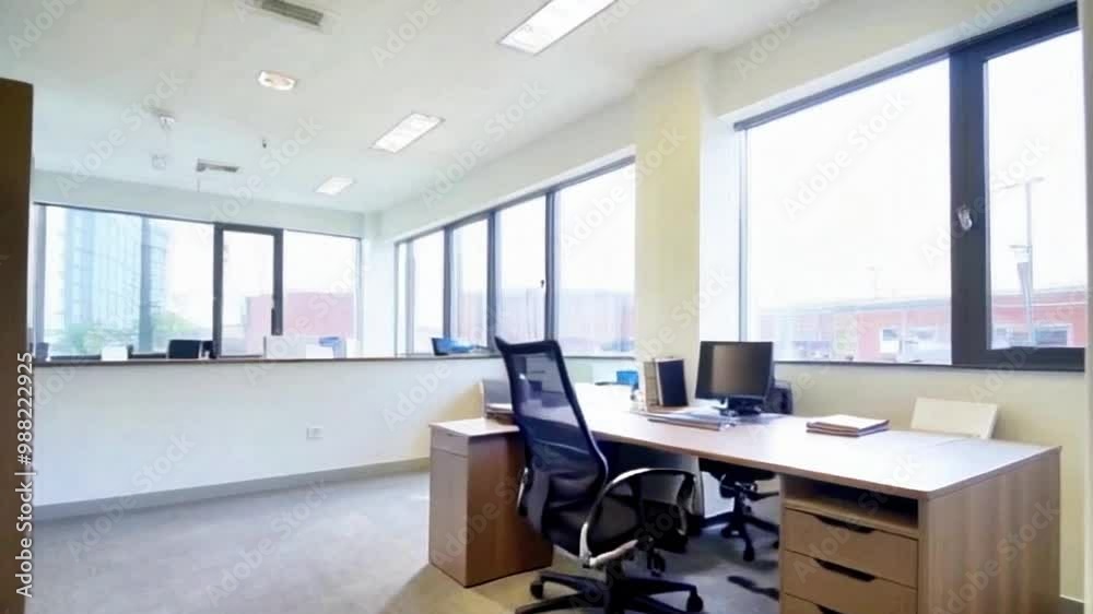 The atmosphere of the work space is empty due to layoffs