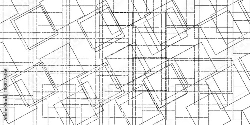 Abstract background with lines. Abstract luxury white geometric random lines with pattern. White colour pattern on white background. squares and black and white lines, technology modern background wit