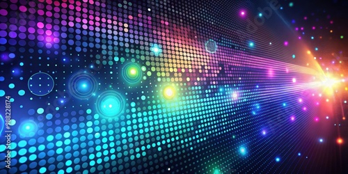 Wallpaper Mural Abstract techno dots background for a futuristic flyer or sci-fi design, abstract, connecting, dots, effect, techno Torontodigital.ca