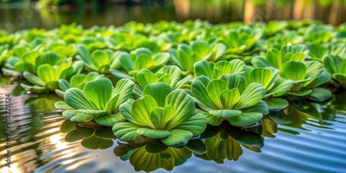 Aquatic plant Pistia Stratiotes, also known as water cabbage photo