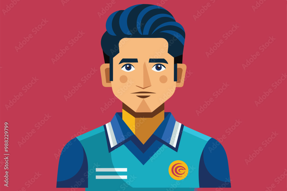 A young male athlete in a cricket uniform is depicted in a colorful style, perfect for customizing sports-related graphics. A young male athlete in a cricket uniform is depicted in a colorful style, perfect for customizing sports-related graphics.