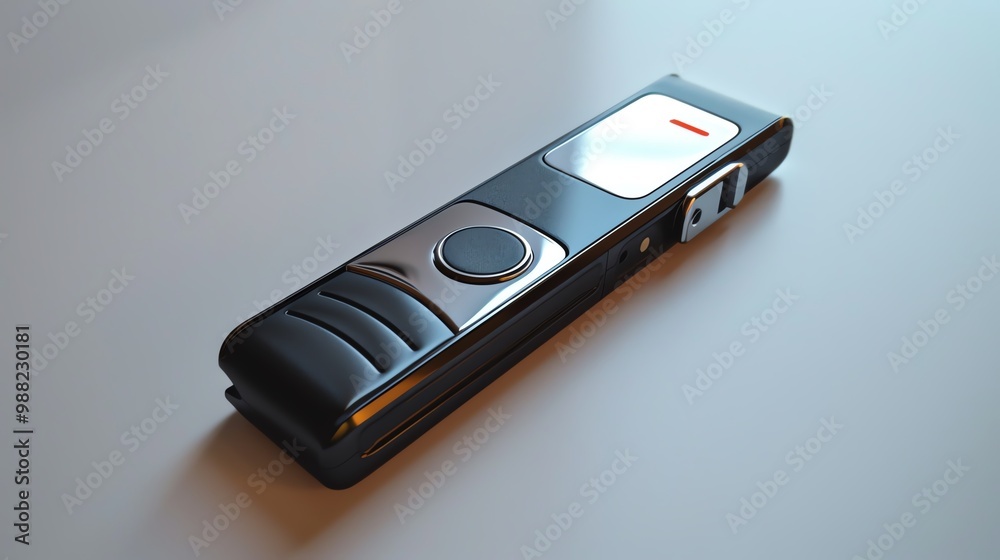A voice recorder with a builtin clip for easy attachment A voice recorder with a builtin clip for easy attachment