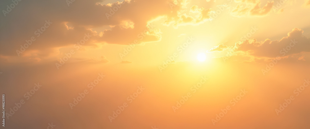 Obraz premium Golden Sunset Sky