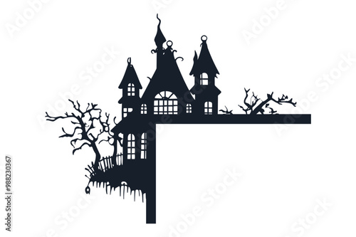 Halloween Door Corners Laser Cut