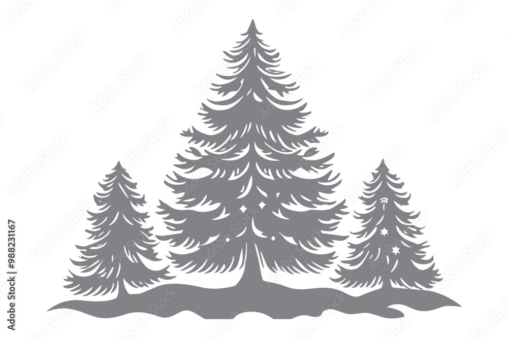 Christmas Tree Silhouette cut file Christmas Tree Silhouette cut file