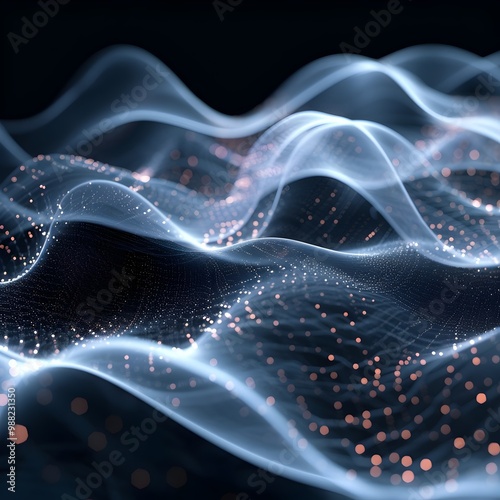 Mesmerizing Abstract Sound Waves Visualizing Digital Audio Dynamics
