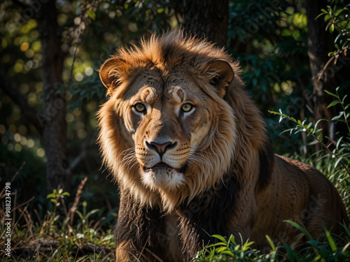 portrait of a lion