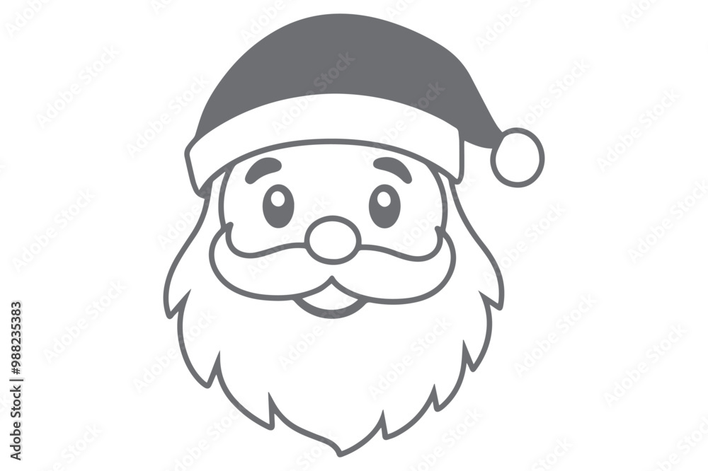 Christmas Santa face clipart Christmas Santa face clipart