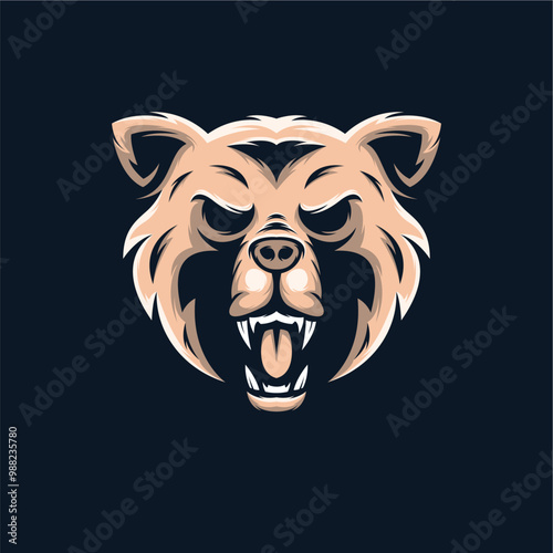Bear head mascot