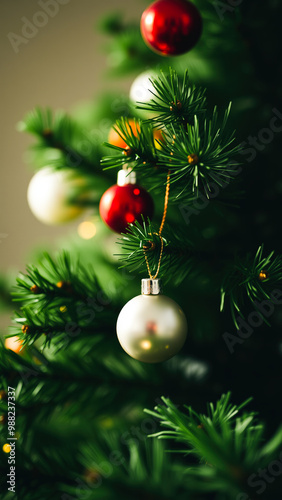 Close Up of Christmas Tree Ornament photo