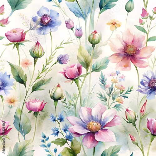 watercolor wildflowers