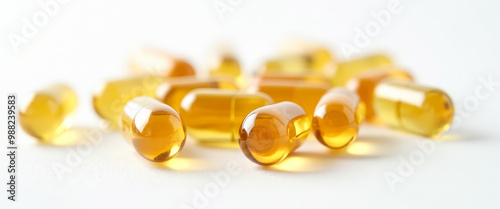 Close-up of Yellow Softgel Capsules