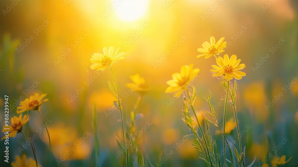 sunset in the field