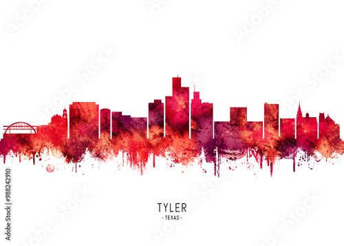 Tyler Texas Skyline Red