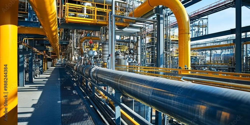 Industrial pipeline gas and oil processing in the refinery process for efficient production Industrial pipeline gas and oil processing in the refinery process for efficient production